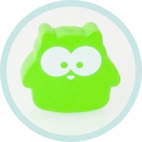 Eule Hedwig apfelgrün horizontal Eule Hedwig apfelgrün horizontal