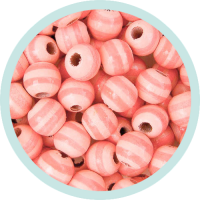 Musterperlen rosa gestreift 25 Stück Ausverkauf/SALE