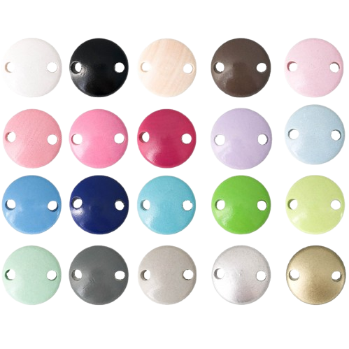 Holz Schnullerkettenclip 30mm uni