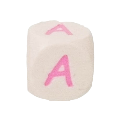 Holz Buchstabenwürfel 10mm geprägt rosa category icon/image