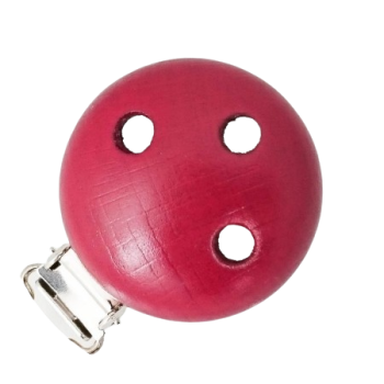 Schnullerkettenclip 35mm dunkelrot