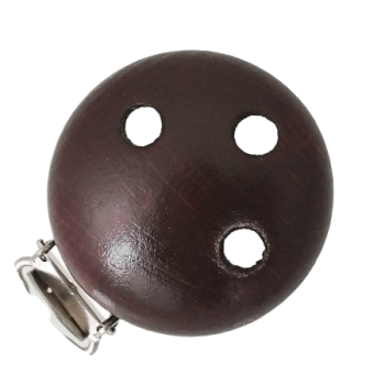 Schnullerkettenclip 35mm dunkelbraun