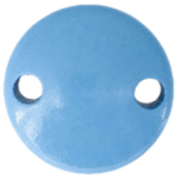 Schnullerkettenclip 30mm skyblau