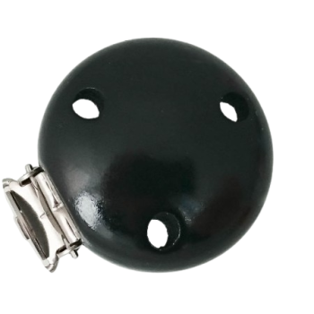 Schnullerkettenclip 35mm schwarz