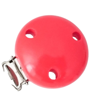 Schnullerkettenclip 35mm rot