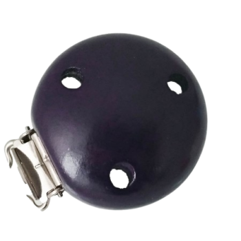 Schnullerkettenclip 35mm dunkellila