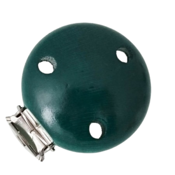 Schnullerkettenclip 35mm dunkelgrün