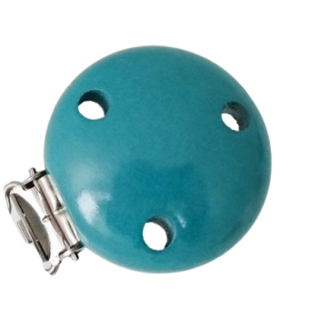 Schnullerkettenclip 35mm dunkeltürkis