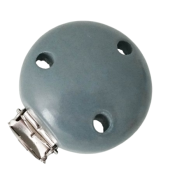 Schnullerkettenclip 35mm dunkelgrau