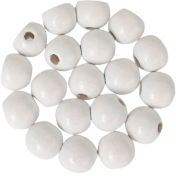 Holzperlen weiß 10mm