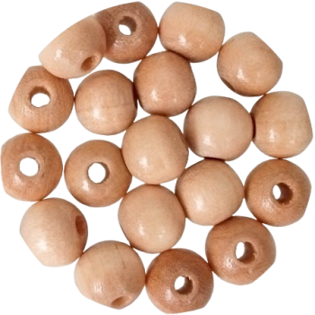 Holzperlen natur holz lackiert 10mm