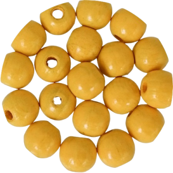Holzperlen gelb 10mm