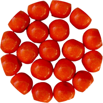 Holzperlen orange 8mm