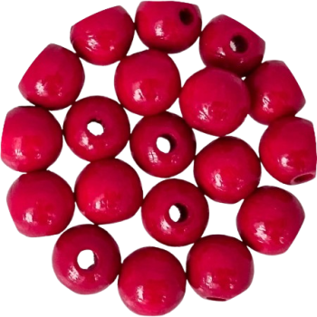 Holzperlen rubinrot 10mm