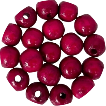 Holzperlen dunkelrot 10mm