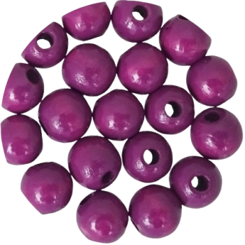 Holzperlen purpur 10mm