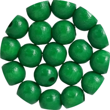 Holzperlen dunkelgrün 8mm