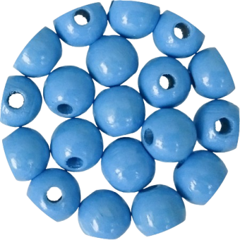 Holzperlen hellblau 10mm