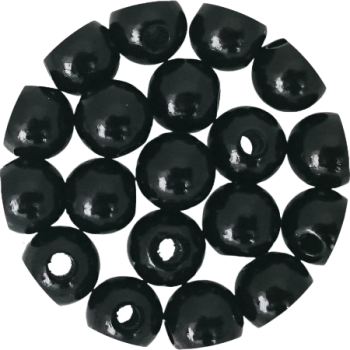 Holzperlen schwarz 10mm