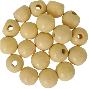 Holzperlen pastellgelb 10mm