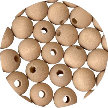 Holzperlen beige Watercolor 10mm