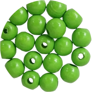 Holzperlen gelbgrün 10mm