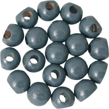 Holzperlen dunkelgrau 10mm