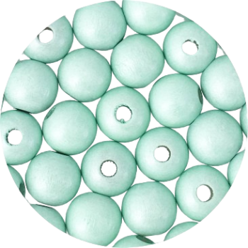 Holzperlen mint Perlmutteffekt 10mm