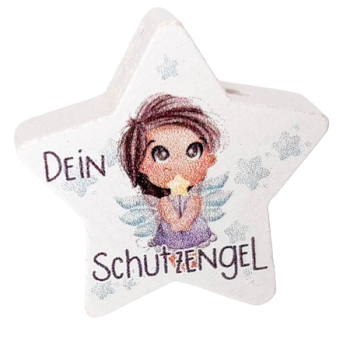 Motivperle Maxistern weiß Dein Schutzengel