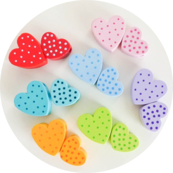 Motivperle Mini-Herz Druck Tupfen