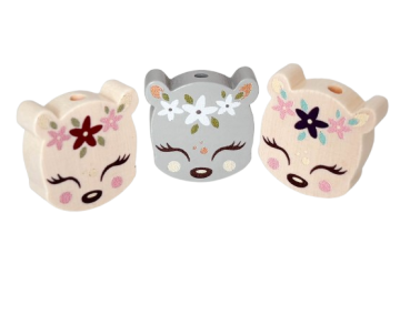 Rehkopf Druck Sleepy Blumenkranz