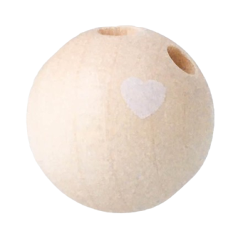 Kugelkörper natur hell Herz weiß
