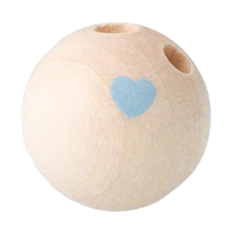 Kugelkörper natur hell Herz babyblau