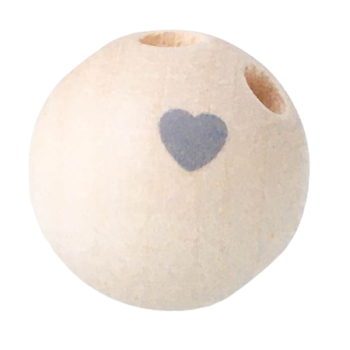 Kugelkörper natur hell Herz hellgrau