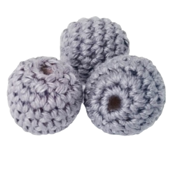 Häkelperle dunkelgrau