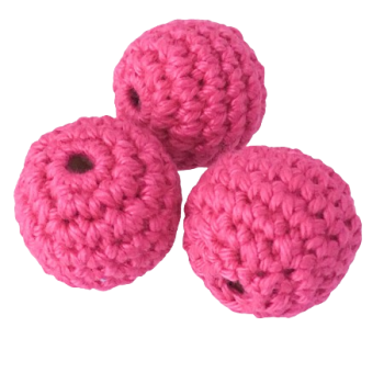 Häkelperle dunkelpink