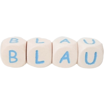 Buchstabe A geprägt blau