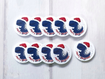 Dino ROAR Merry Christmas EKW-Chip