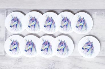 Einhorn Regenbogen - Kopf - EKW-Chip