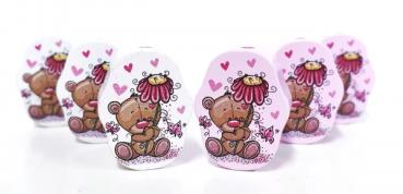 Formperle Blumenbärchen