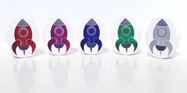 Formperle weiß Rakete