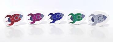 Preview: Formperle weiß Rakete