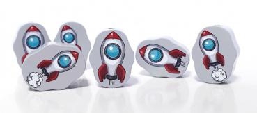 Formperle hellgrau Rakete