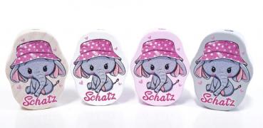 Formperle Elefant Schatz pink