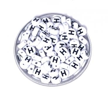 1x100 Buchstabenplättchen Kunststoff "H" 7mm