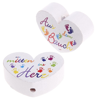 Maxi-Herz weiß Aus dem Bauch ... mitten ins Herz