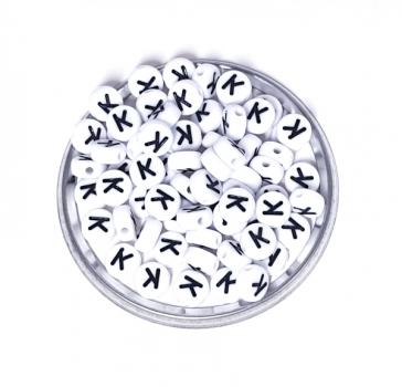 1x100 Buchstabenplättchen Kunststoff "K" 7mm