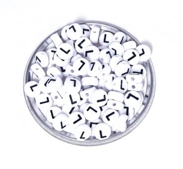 1x100 Buchstabenplättchen Kunststoff "L" 7mm