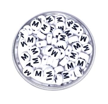 1x100 Buchstabenplättchen Kunststoff "M" 7mm