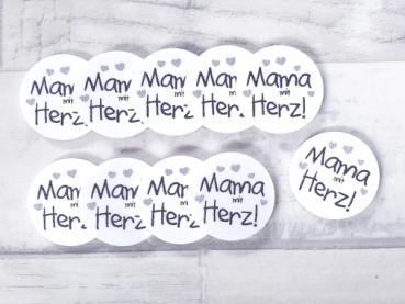 Mama mit Herz - grau - EKW-Chip